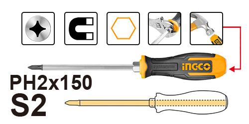 ENDÜSTRİYEL YILDIZ DARBELİ TORNAVİDA PH2X150MM