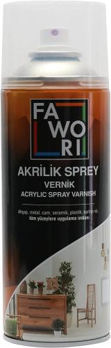 FAWORİ AKRİLİK SPREY BOYA 000 PARLAK VERNİK 400ML